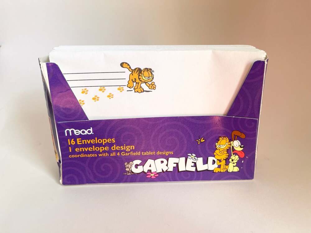 Vintage Mead Garfield 16 Envelopes Stationary Set PAWS